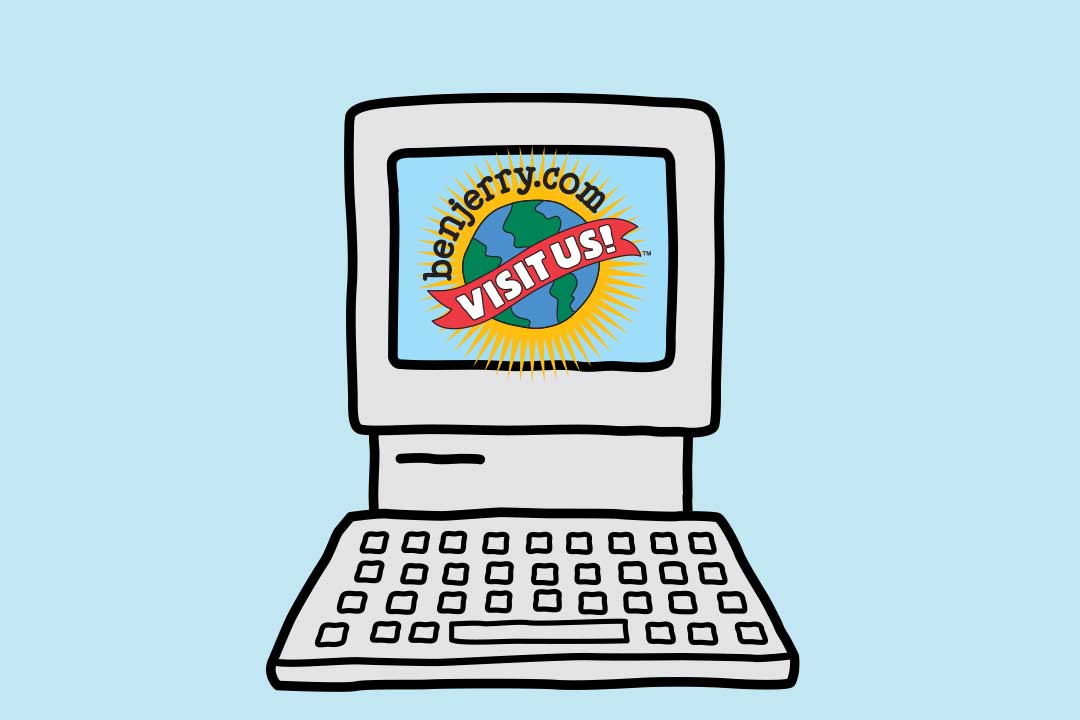 Monitor počítače s nápisem Visit Us